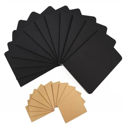 Afbeelding van TSKDKIT 12 stuks A6 notitieboeken kleine zak schets blanco schetsboeken zwart starter schetsboek voor reizigers dagboek (14,8 x 10,5 cm)