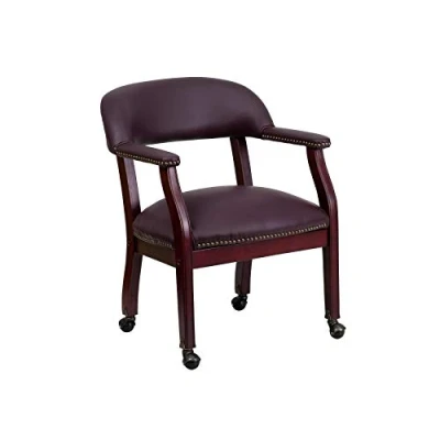 Afbeelding van Flash Furniture Loveseats, schuim, leer, staal, hout, bordeauxrood ledersoft, 61 cm B x 60 D 80 H