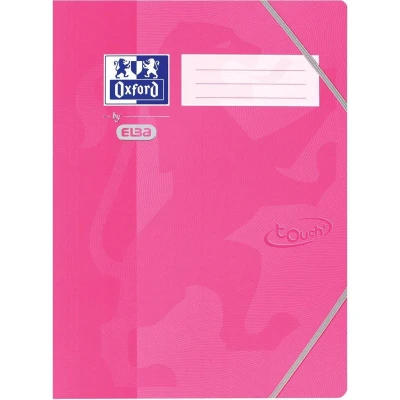 Afbeelding van 10x Oxford Touch elastomap uit karton, ft A4, roze