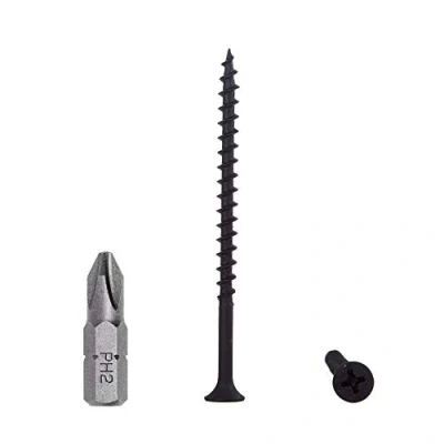 Afbeelding van (Pack van 100 stuks) zwart fosfaat koolstofstaal 4,2 x 70 mm houtschroeven, gipsplaatschroeven, spaanplaatbevestigingsmiddelen, kruiskopkop (100, mm)