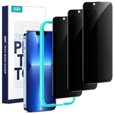 Afbeelding van ESR voor iPhone 14 Plus/iPhone 13 Pro Max gehard glas schermbeschermer, anti spy micro gebogen randen, hoesvriendelijk, Pack van 3