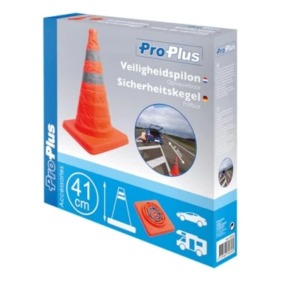 Afbeelding van ProPlus Veiligheidspilon Opvouwbaar Reflecterend Oranje [Verkeerspilon Pion]