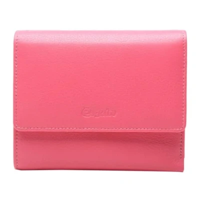 Afbeelding van Esquire Leren Portemonnee Viktoria Flap Wallet Salmon Roze