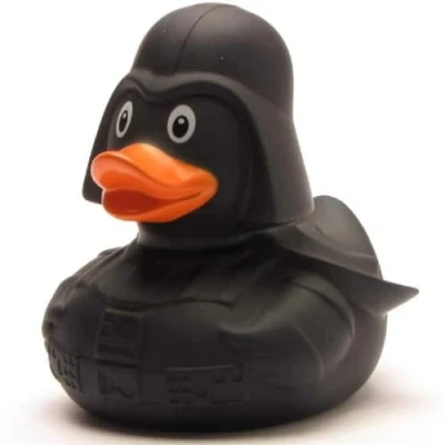 Afbeelding van Death Star Quietscheend I badeend Black L: 8,5 cm incl. rubberen eendensleutelhanger in set cadeau voor Wars fans