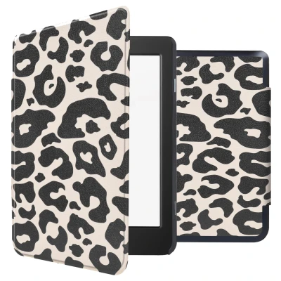 Afbeelding van Kobo Nia Hoes: iMoshion Design Sleepcover Bookcase zonder stand Leopard Kunstleder E Reader Hoezen