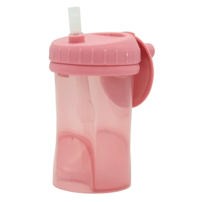 Afbeelding van Difrax Rietjesbeker antilek 250 ml Roze