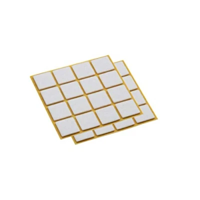 Afbeelding van Metafranc Viltglijders zelfklevend effectieve bescherming van uw meubels en stoelen / meubelglijders set voor gevoelige vloeren stoelglijders vloerglijders 32 x mm (30 Stuk) wit