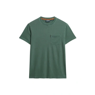 Afbeelding van Superdry Essential Washed Pocket Tshirt basic, Heren, Maat: Large, forest green