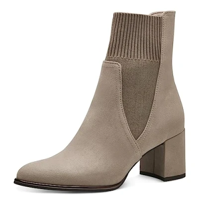 Afbeelding van MARCO TOZZI dames 2 25392 41 Boot Heel, Taupe, 40 EU