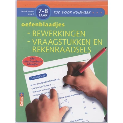 Afbeelding van Oefenblaadjes bewerkingen vraagstukken en rekenraadsels Gr 4 7 8 jaar (Paperback)