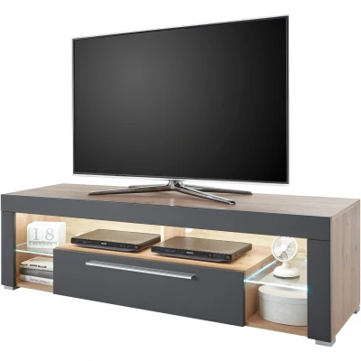 Afbeelding van Emob Tv meubel Gazza met 1 deur 153cm Bruin; Grijs
