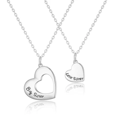 Afbeelding van Philip Jones Zilveren Grote Zus en Kleine Ketting Set