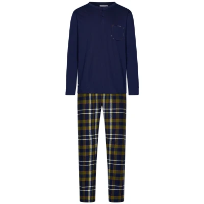 Afbeelding van Heren pyjama ruiten Pastunette Blauw Maat XL