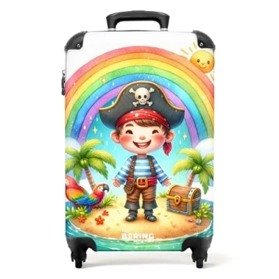 Afbeelding van NoBoringSuitcases.com® Kinderkoffer jongen piraat Trolley kinderen 55x35x25