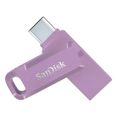 Afbeelding van SanDisk Ultra Dual Drive Go USB Type C Flashdrive 64 GB (2 In 1 Flashdrive, En A, Automatisch Back Ups, Memory Zone App, 150 MB/s) Lavender