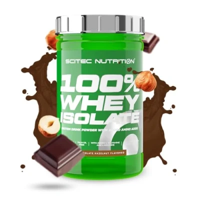 Afbeelding van Scitec Nutrition 100% Whey Isolate Pure Protein Power met BCAA&#039;s Glutamine &amp; Arginine Suiker Glutenvrije Formule, 700 g, Chocolade Hazelnoot