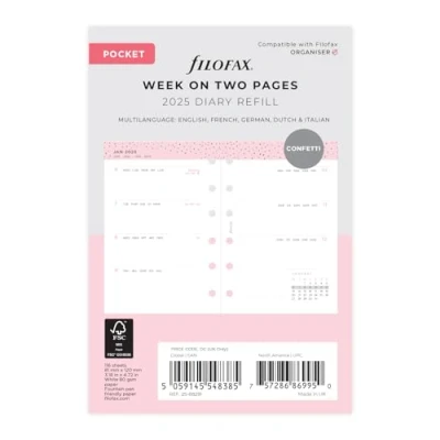 Afbeelding van Pocket Confetti week op twee pagina&#039;s 2025