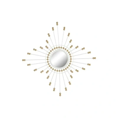 Afbeelding van Wandspiegel Home ESPRIT Wit Gouden Metaal Kristal 80 x 2,5 cm