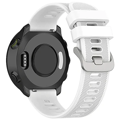 Afbeelding van ACTECH Armband compatibel met Garmin Forerunner 55 armband, 158, verstelbaar, van siliconen, Wit, zacht