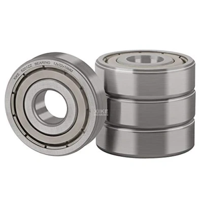 Afbeelding van XiKe 6201ZZ Dubbel Afgedicht Kogellager 12x32x10mm, Chroomstaal Voorgesmeerd Metalen Afdichtingen, 6201 2Z Diepgroefkogellager 4 Stuks