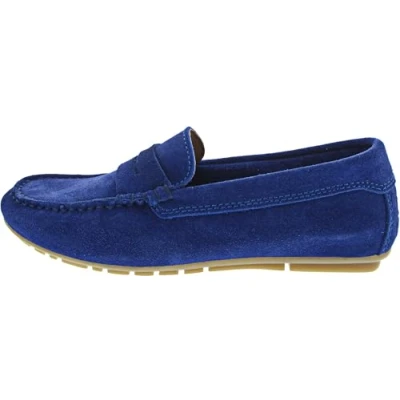 Afbeelding van Marc O&#039;Polo Selma Mocassins, Dames, Maat: 37, Shiny blue Veloursleer
