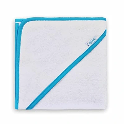 Afbeelding van Badcape Uni Line, Wit/Turquoise