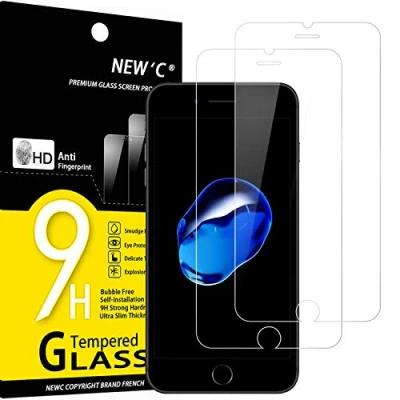 Afbeelding van NEW&#039;C 2 Stuks, Screen Protector voor iPhone 7 Plus, 8 Plus (5.5 Inch), Gehard Glass Schermbeschermer Film 0.33 mm ultra transparant, resistent