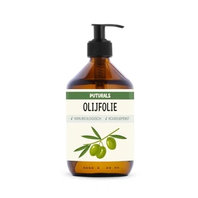 Afbeelding van Puturals Olijfolie 100% Biologisch 500ml Puur en Koudgeperst Extra Vierge Voor Haar Huid