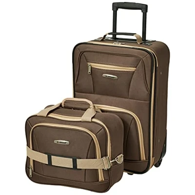 Afbeelding van Rockland Mode Softside Rechtopstaande Bagage Set, Bruin, Eén maat, Set