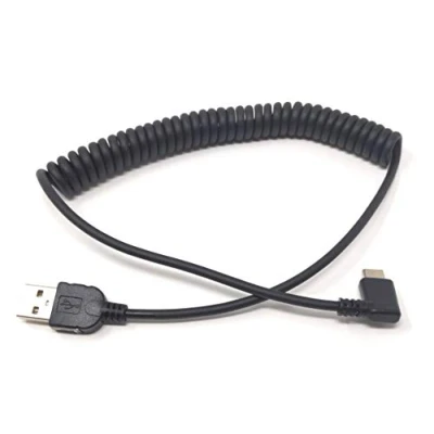 Afbeelding van System S USB C 3.1 naar A gebogen spiraalkabel 50 100 cm