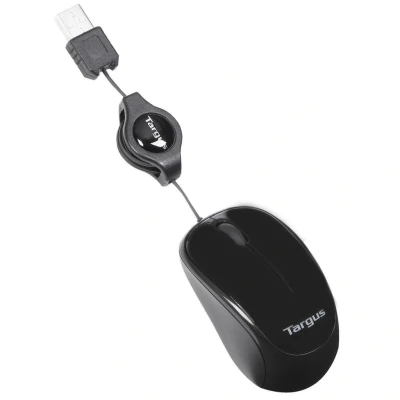 Afbeelding van Targus Muis Compact met oprolbare kabel / Blauw