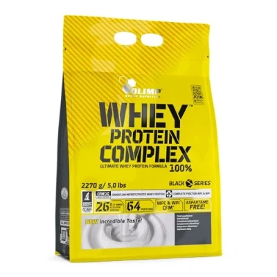 Afbeelding van Olimp Whey Protein Complex 100% smaak aardbeien, per stuk verpakt (1 x 2,27 kg)