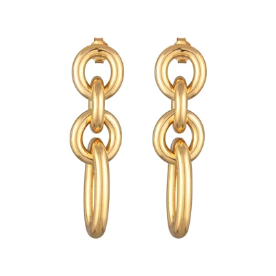 Afbeelding van Elli Damen Oor Hanger Schakels Ketting Element Goudkleurig