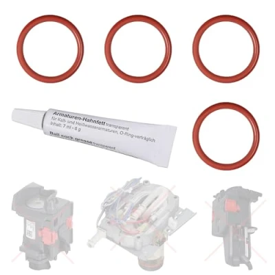 Afbeelding van Afdichting O ringen compatibel met Delonghi EABI EAM ECA ECAM ESAM EPAM ETAM AEG Philips voor de zeteenheid, zetgroep, aandrukzuiger, zuiger, thermoblock verwarming van Snapworld Kaffee (4x + 6 gr.