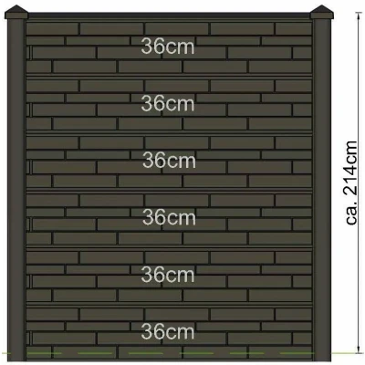 Afbeelding van Berton sleufpaal Reest wit/grijs tussenmodel 280 cm met kabeldoorvoer Tuindeco