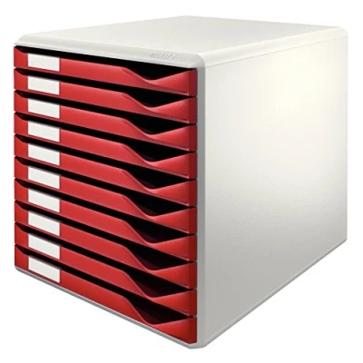 Afbeelding van Leitz 52810028 10 A4 ladekast, organisator, formulierset, Bordeaux