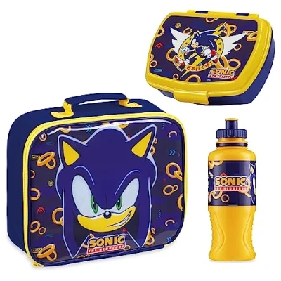 Afbeelding van SONIC THE HEDGEHOG Kids Lunch Box 3 Stuk Set Geïsoleerde Bag Snack 430 ml Water Fles BPA Gratis School Reizen Officiële Merchandise