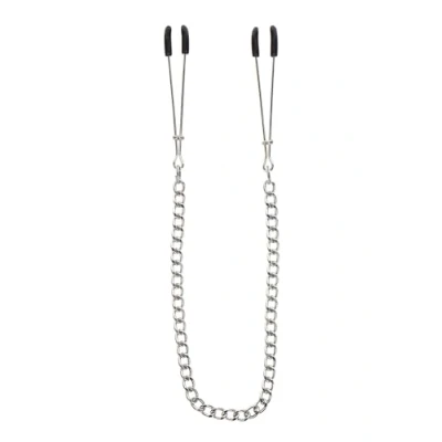 Afbeelding van Taboom Tweezers With Chain Bondage / SM Nipple clamps Zilver