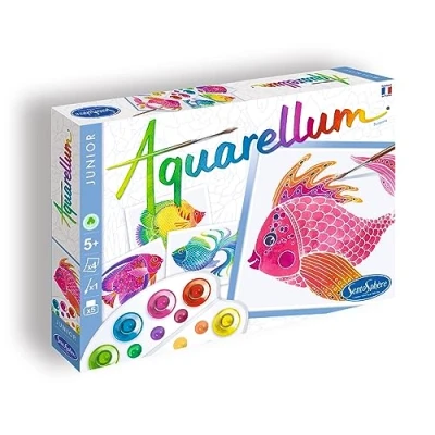 Afbeelding van Sentosphere 3900046 Aquarellum Junior, schilderset voor kinderen, motief vissen, knutselset, creatieve set, doe het zelf 302756