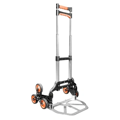 Afbeelding van Brüder Mannesmann Trappensteekwagen Simpel op en inklapbaar 80 kg belasting telescoop handgreep Sterke Aluminium constructie Licht van gewicht M00946 2 jaar garantie TÜV gecertificeerd
