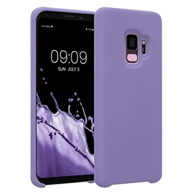 Afbeelding van kwmobile telefoonhoesje geschikt voor Samsung Galaxy S9 Hoesje met siliconen coating Smartphone case in violet lila