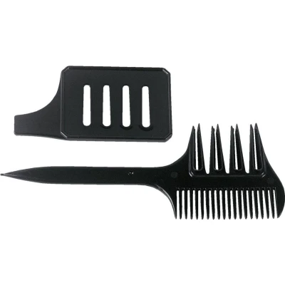 Afbeelding van Efalock Coupe Soleil kam met Sjabloon Zwart Haibu by Kapperskorting.com
