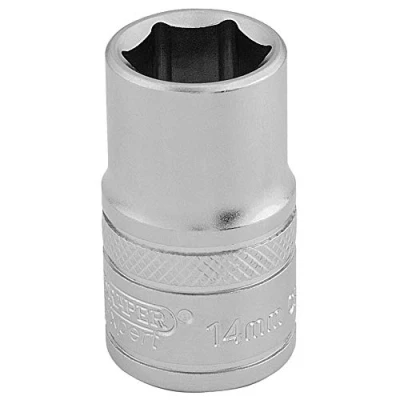 Afbeelding van Draper H MM/MS 1/2&quot; Vierkant Drive 6 Punt Metrische Socket (8mm), Blauw