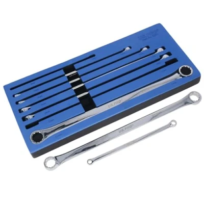 Afbeelding van Extra Lange Dubbele Einde Ring Spanner Luchtvaartsleutel 8mm 24mm 7st Set