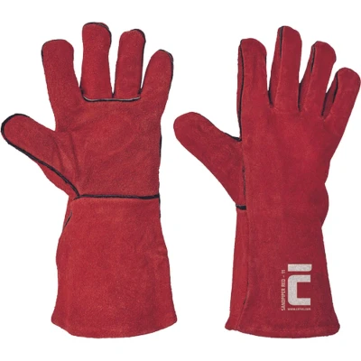 Afbeelding van Cerva SANDPIPER handschoen leder 01020015 12 stuks Rood