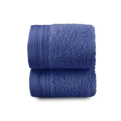 Afbeelding van Top Towel Premium grote badhanddoeken 2 gezichts of bidethanddoeken, 30 x 50 cm, 100% katoen, 600 g, marineblauw