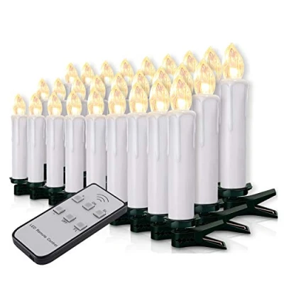 Afbeelding van Forever Speed Ledkaarsen voor de kerstboom, met draadloze afstandsbediening, kerstboomkaarsen, witte kaarsen, 60 stuks