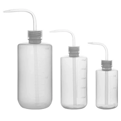 Afbeelding van Labasics Chemische Wasflessen, 3 pack Plastic Veiligheidslab knijp Wasfles, LDPE met Smalle Mond, 250 ml + 500 1000 (8 oz)/3 Fles