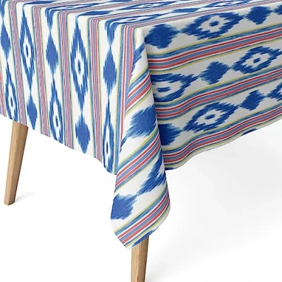 Afbeelding van Martina Home Hars gecoat tafelkleed eilanden, 250 x 140 cm, meerkleurig