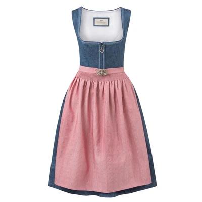 Afbeelding van Stockerpoint Dirndl Roseline jurk voor dames speciale gelegenheden (zonder blouse), Blauw oudroze, 30